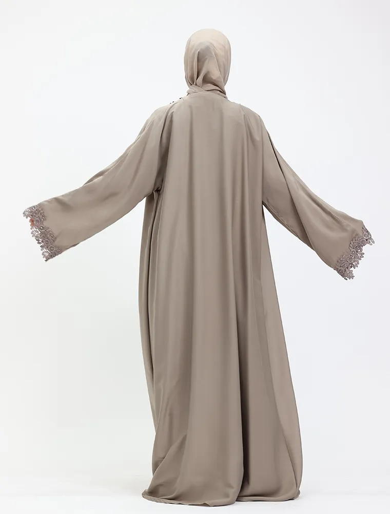 Beige 2 Piece Amara Abaya